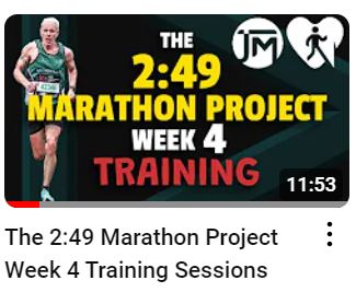 249 Marathon Project Week 4 Training Sessions