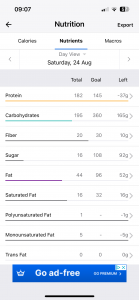 Week 2 Saturday Nutrition