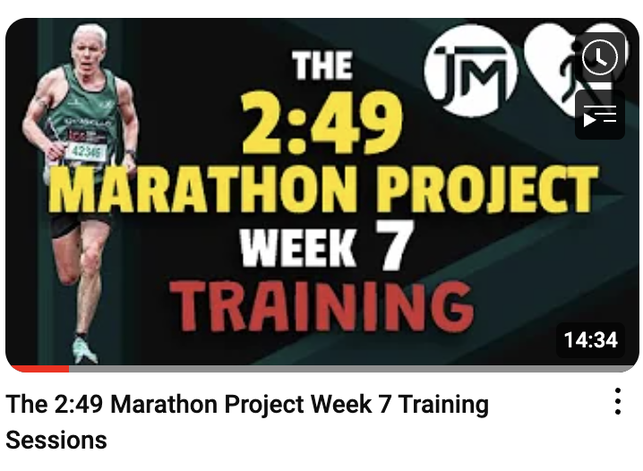 249 marathon Project week 7 training video