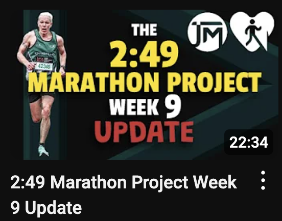 2:49 marathon project week 9 update youtube video